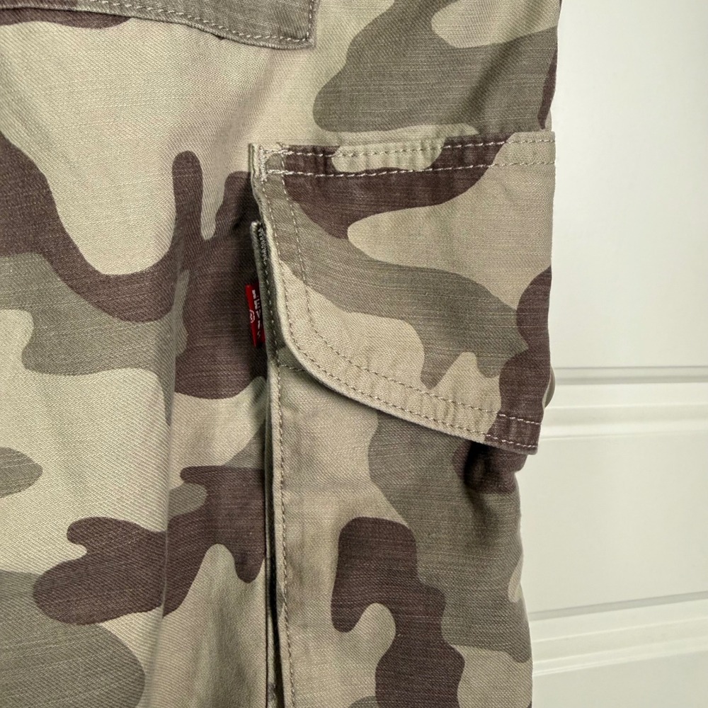 Levi's XX Cargo Baggy Pants Mens L Camo Brown Cotton Utility Military Gorp NWOT - Picture 6 of 11
